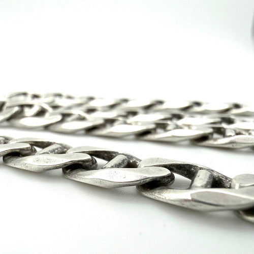 Vintage 925 Sterling Silver Heavy Mariner Chain Necklace PAT146