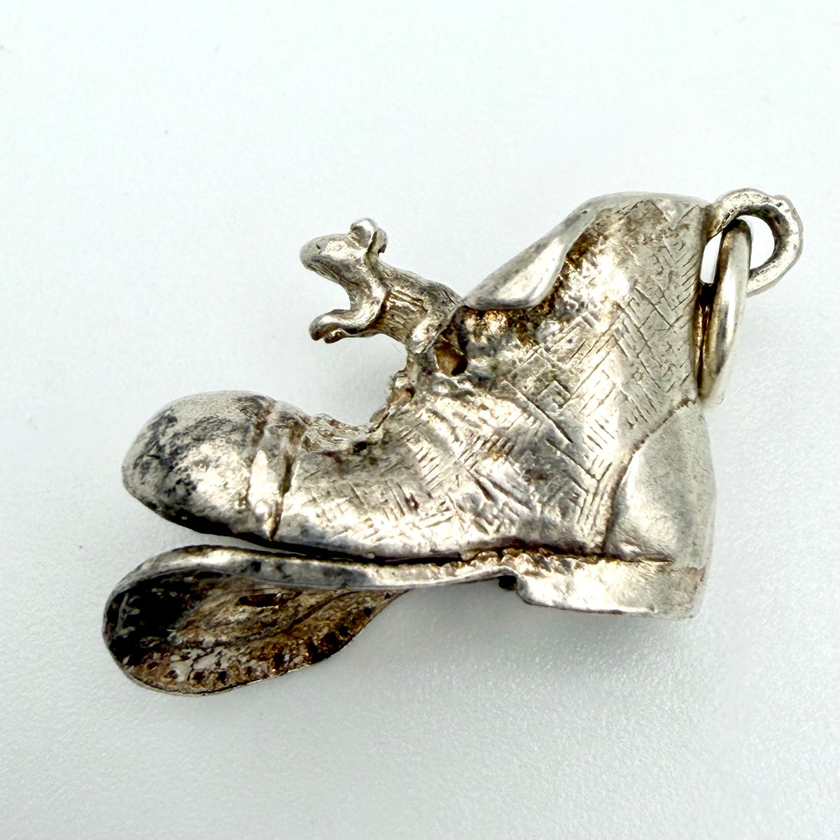 Vintage 925 Sterling Silver Mice in Boot Charm - Pats Silver