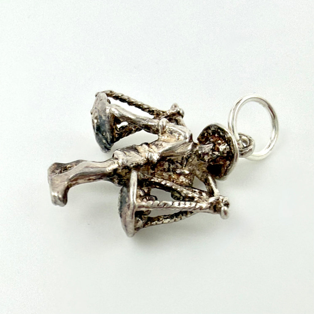 Vintage 925 Sterling Silver Oriental Water Carrier Charm