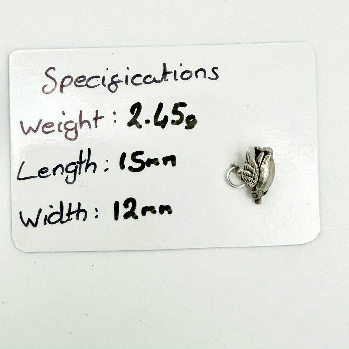Vintage Sterling Silver articulated swan with ballerina Charm