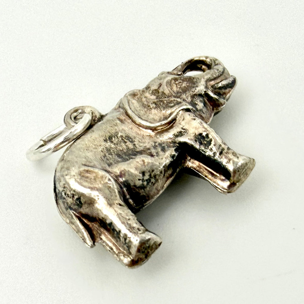 Vintage Sterling Silver Elephant Charm