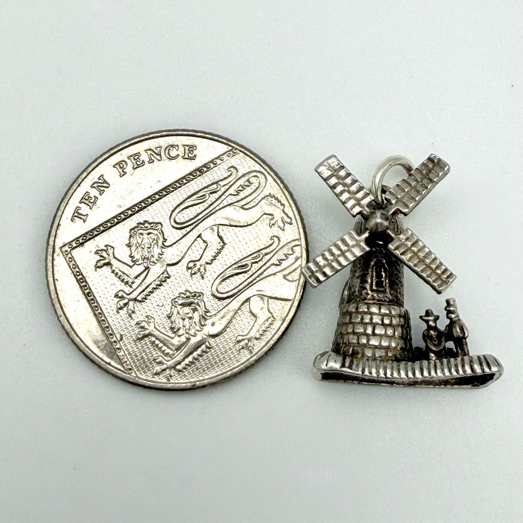Vintage Sterling Silver Windmill Charm - Pats Silver