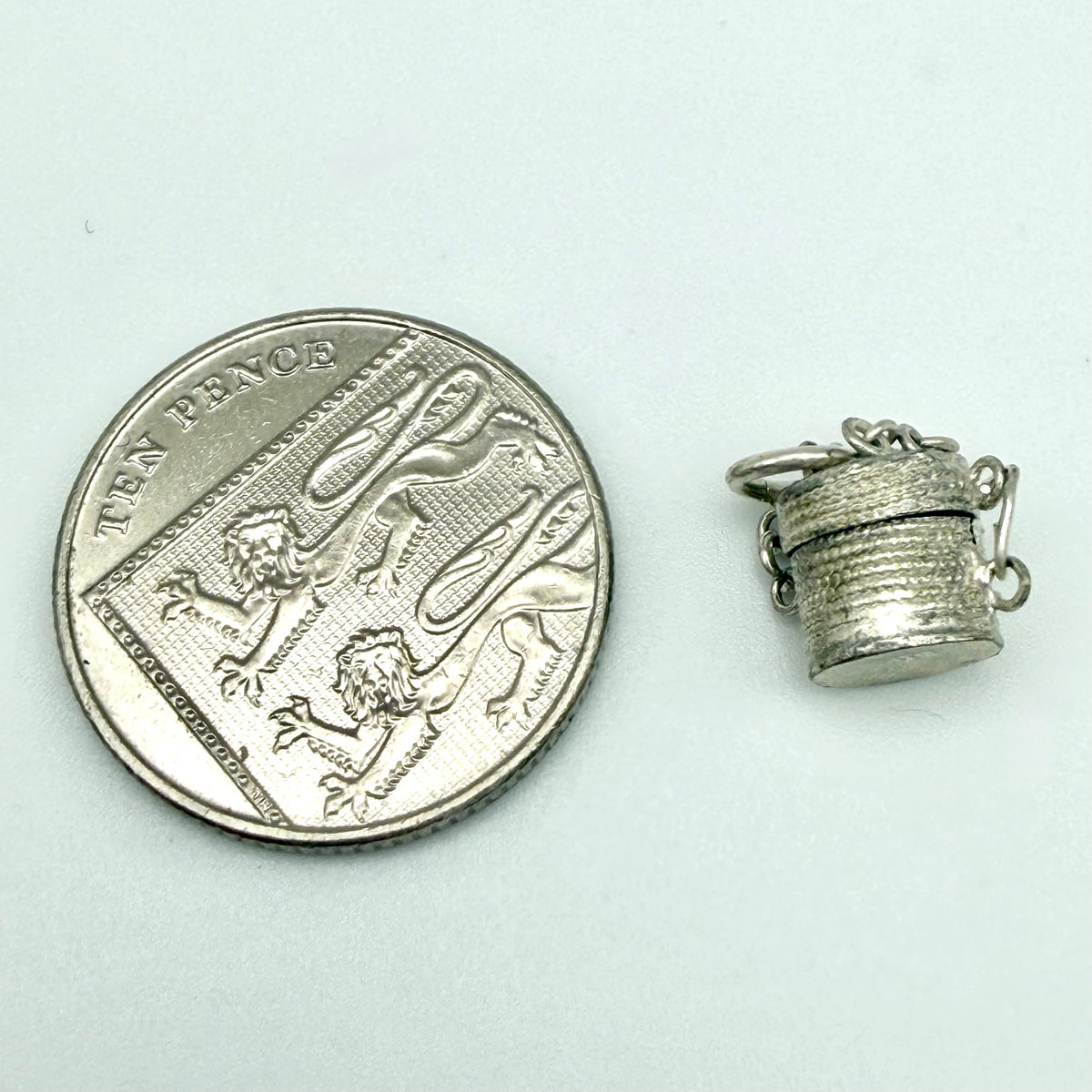 Vintage 925 Sterling Silver Dustbin Bin Charm - Pats Silver