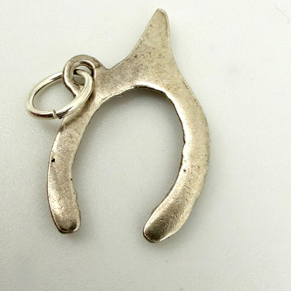 Vintage Sterling Silver Wishbone Charm
