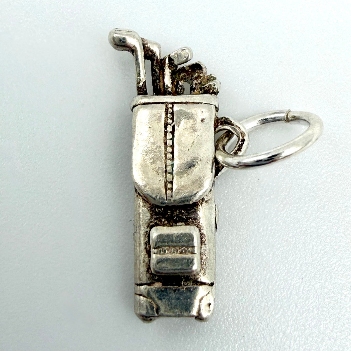 Vintage 925 Sterling Silver Golf Bag Clubs Set Charm