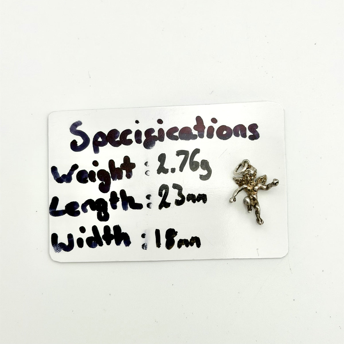 Vintage 925 Sterling Silver Cherub Charm - Pats Silver