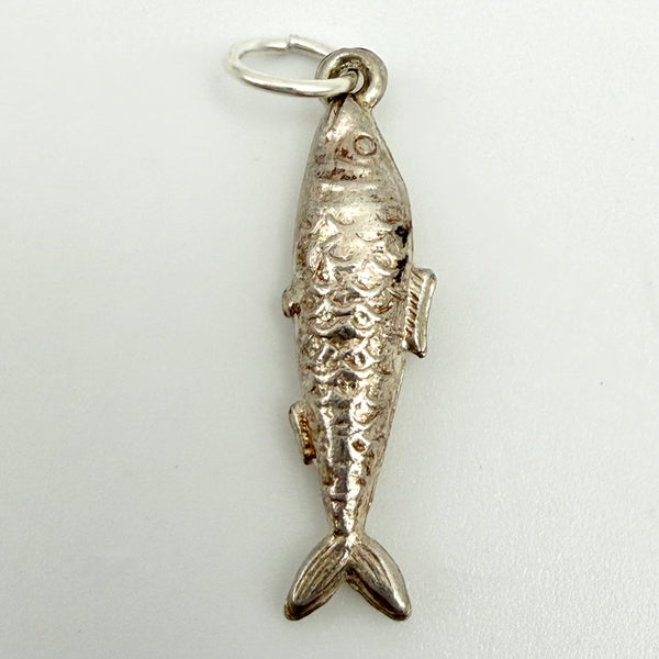 Vintage Sterling Silver Fish Charm
