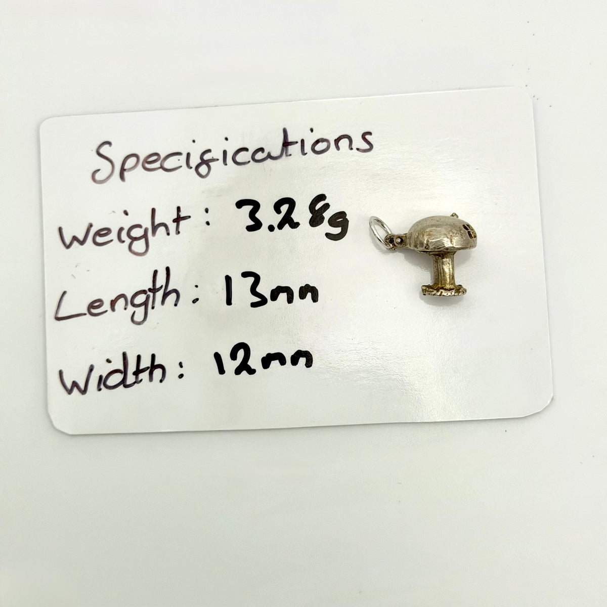 Vintage Sterling Silver mushroom house Charm