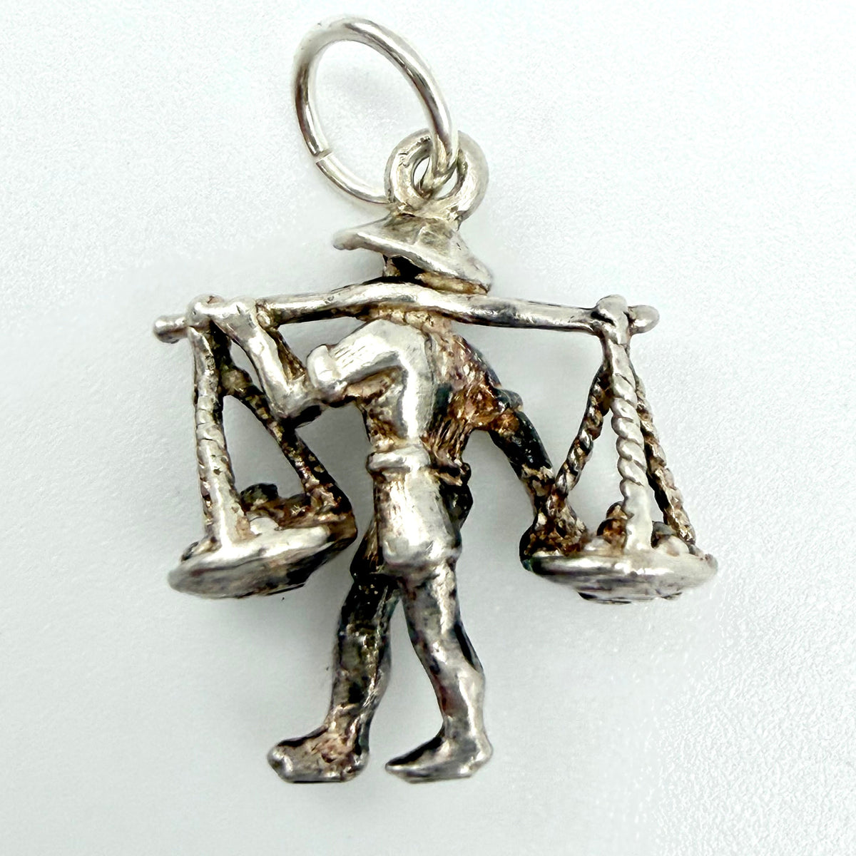 Vintage 925 Sterling Silver Oriental Water Carrier Charm