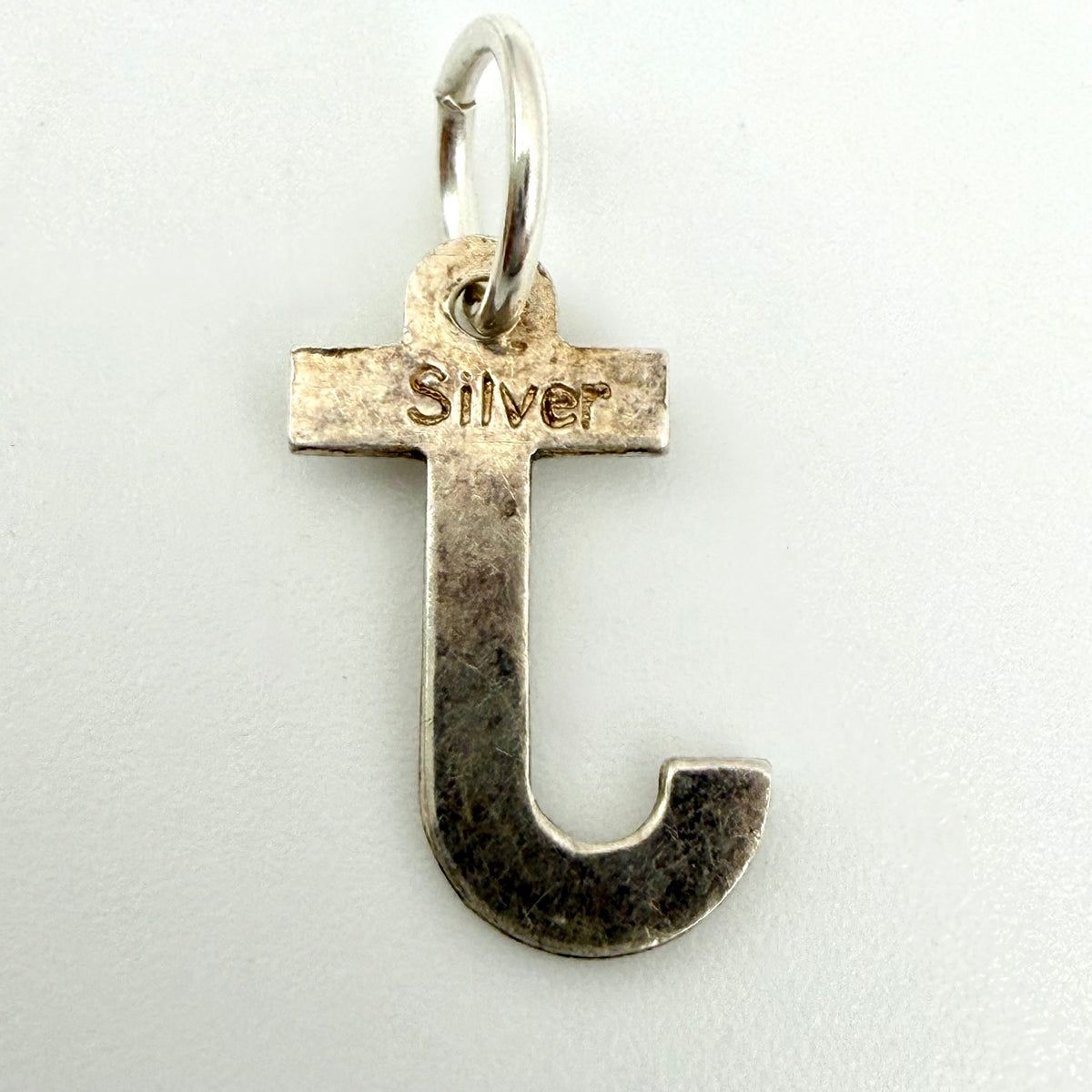 Vintage Sterling Silver Letter J Charm