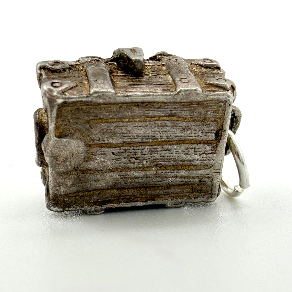 Vintage Sterling Silver Treasure Chest Charm