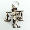 Vintage 925 Sterling Silver Oriental Water Carrier Charm