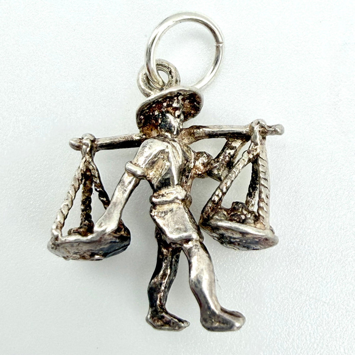 Vintage 925 Sterling Silver Oriental Water Carrier Charm