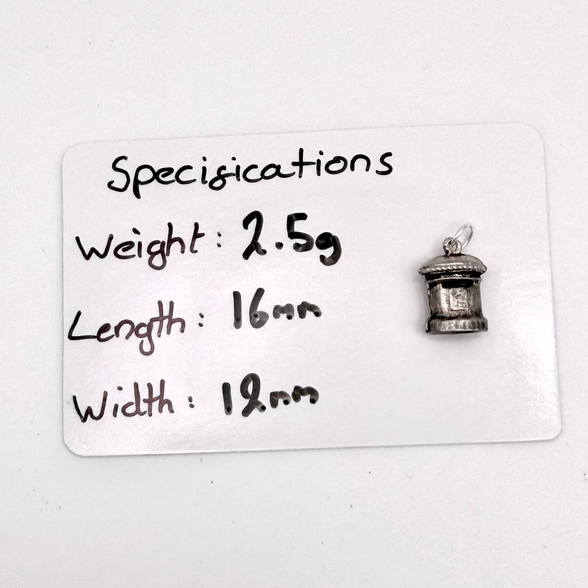 Vintage Sterling Silver Postbox Charm