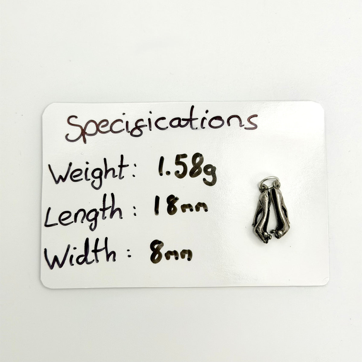 Vintage 925 Sterling Silver Pair of High Heel Stiletto Shoes Charm
