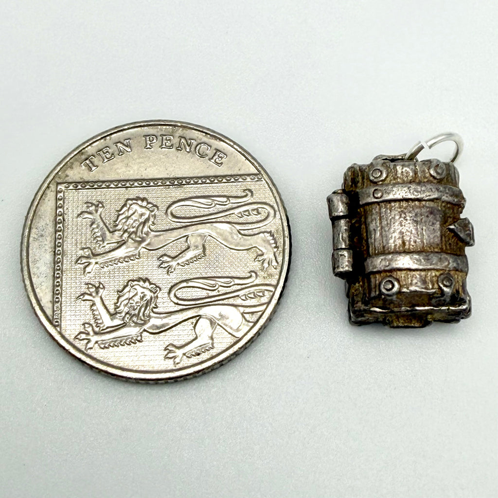Vintage Sterling Silver Treasure Chest Charm