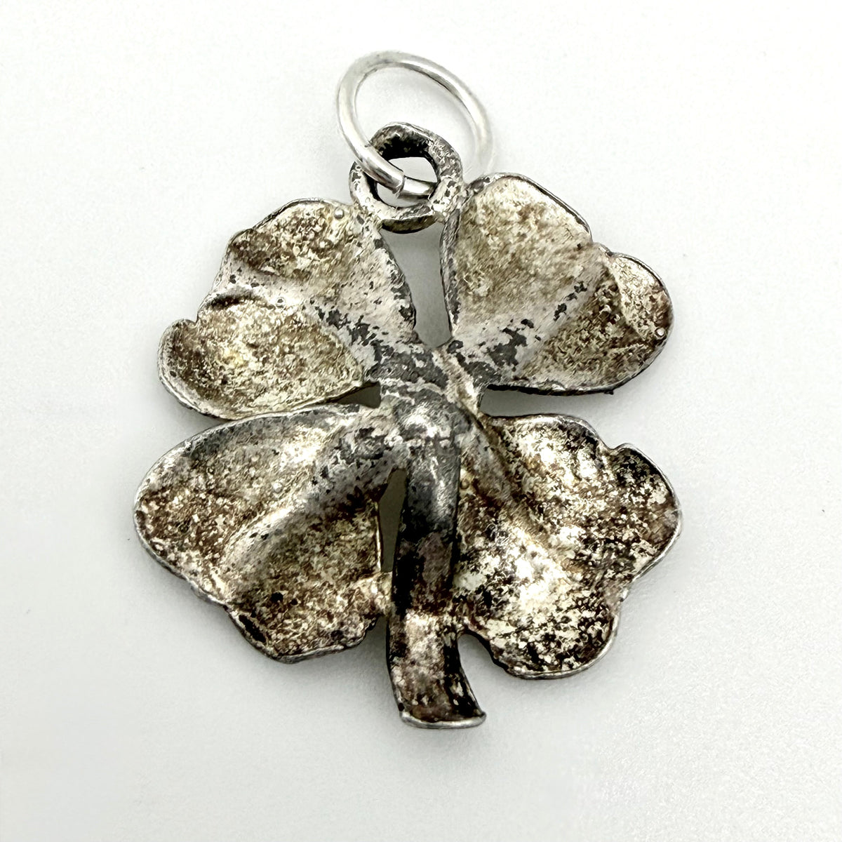 Vintage Sterling Silver Four Leaf Clover Charm