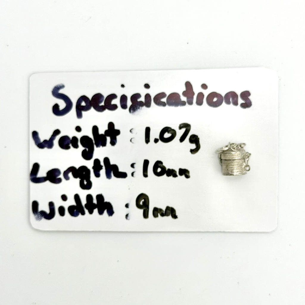 Vintage 925 Sterling Silver Dustbin Bin Charm - Pats Silver