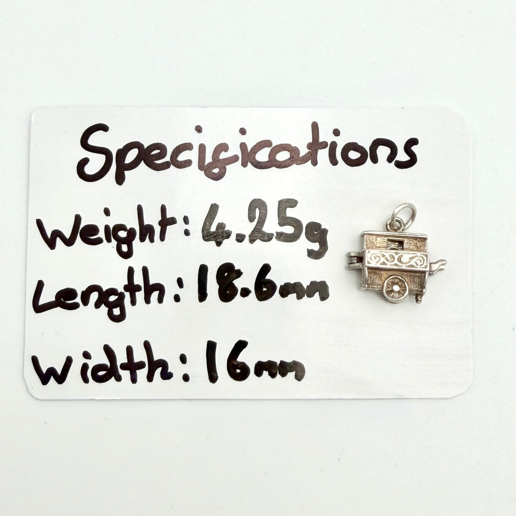 Vintage 925 Sterling Silver Organ Grinder Charm - Pats Silver