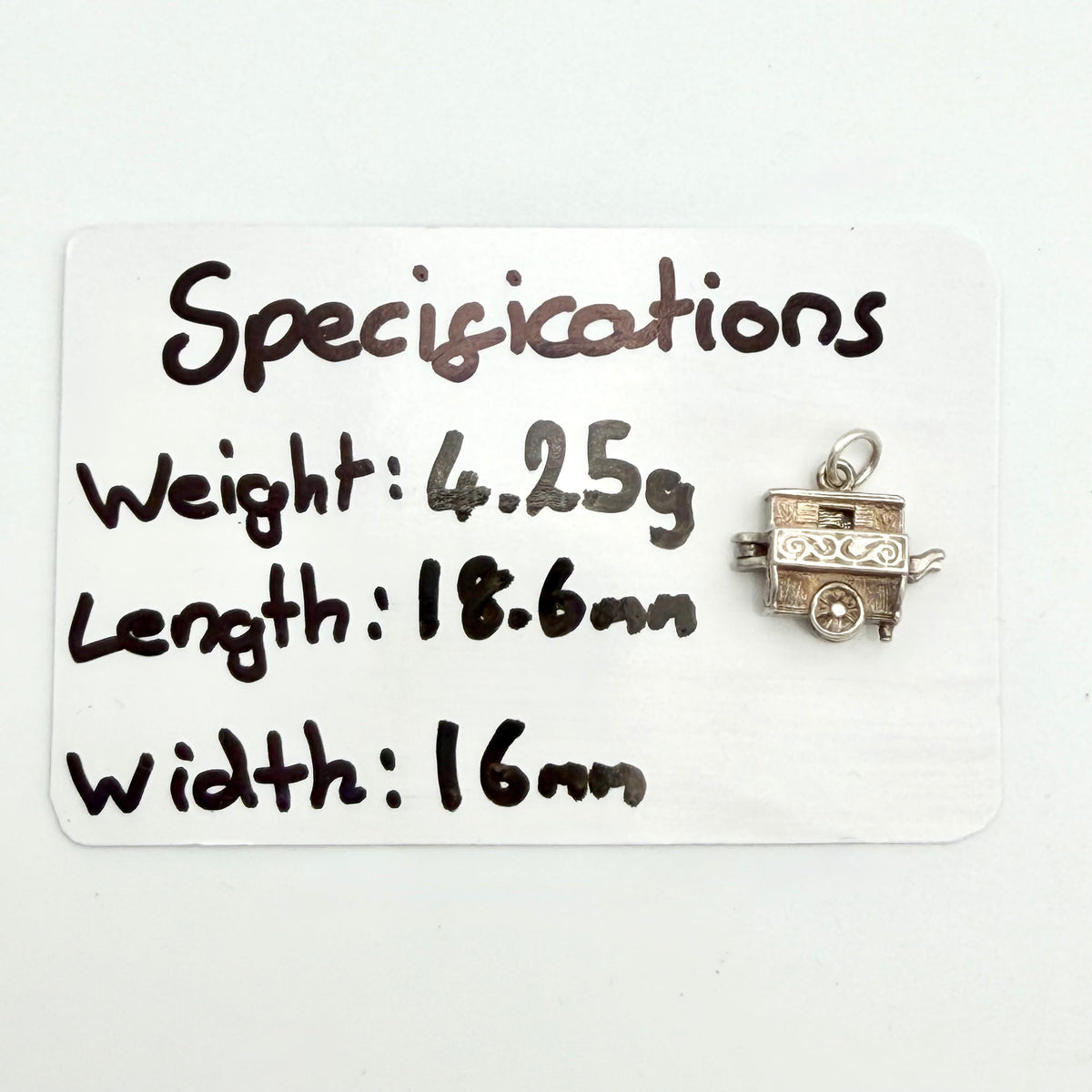 Vintage 925 Sterling Silver Organ Grinder Charm - Pats Silver