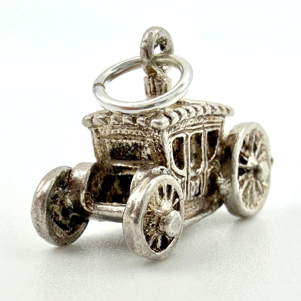 Vintage 925 Sterling Silver Cinderella Carriage Charm
