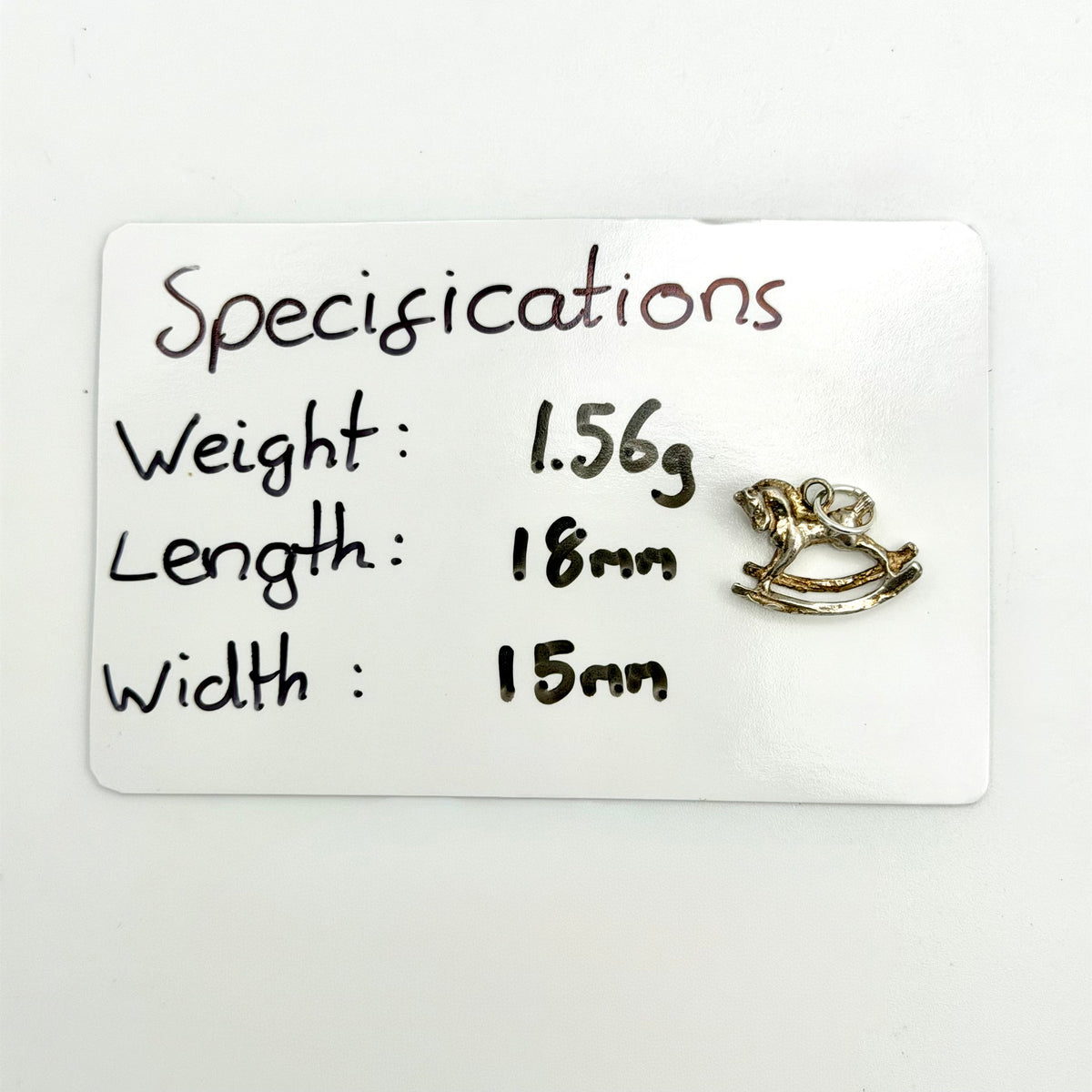 Vintage 925 Sterling Silver Rocking Horse Charm