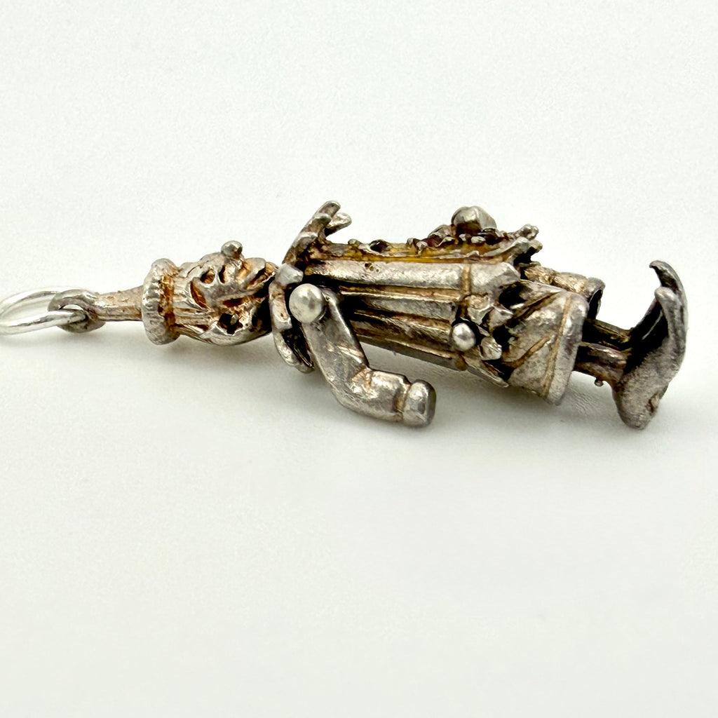 Vintage Sterling Silver clown Charm