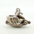 Vintage Sterling Silver articulated swan with ballerina Charm