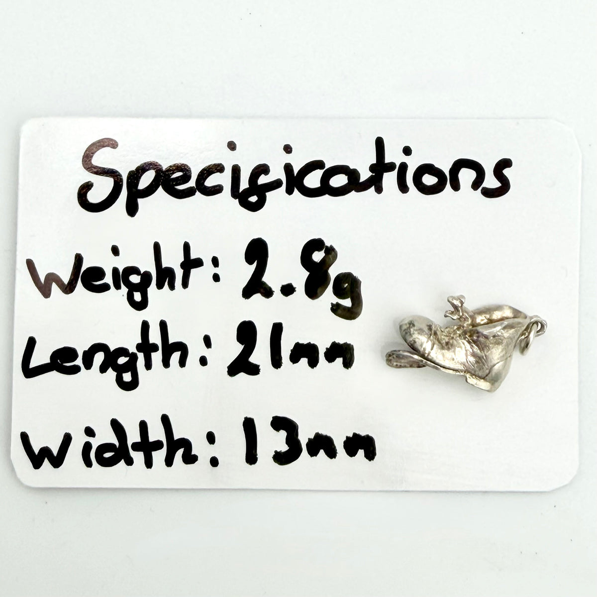 Vintage 925 Sterling Silver Mice in Boot Charm - Pats Silver