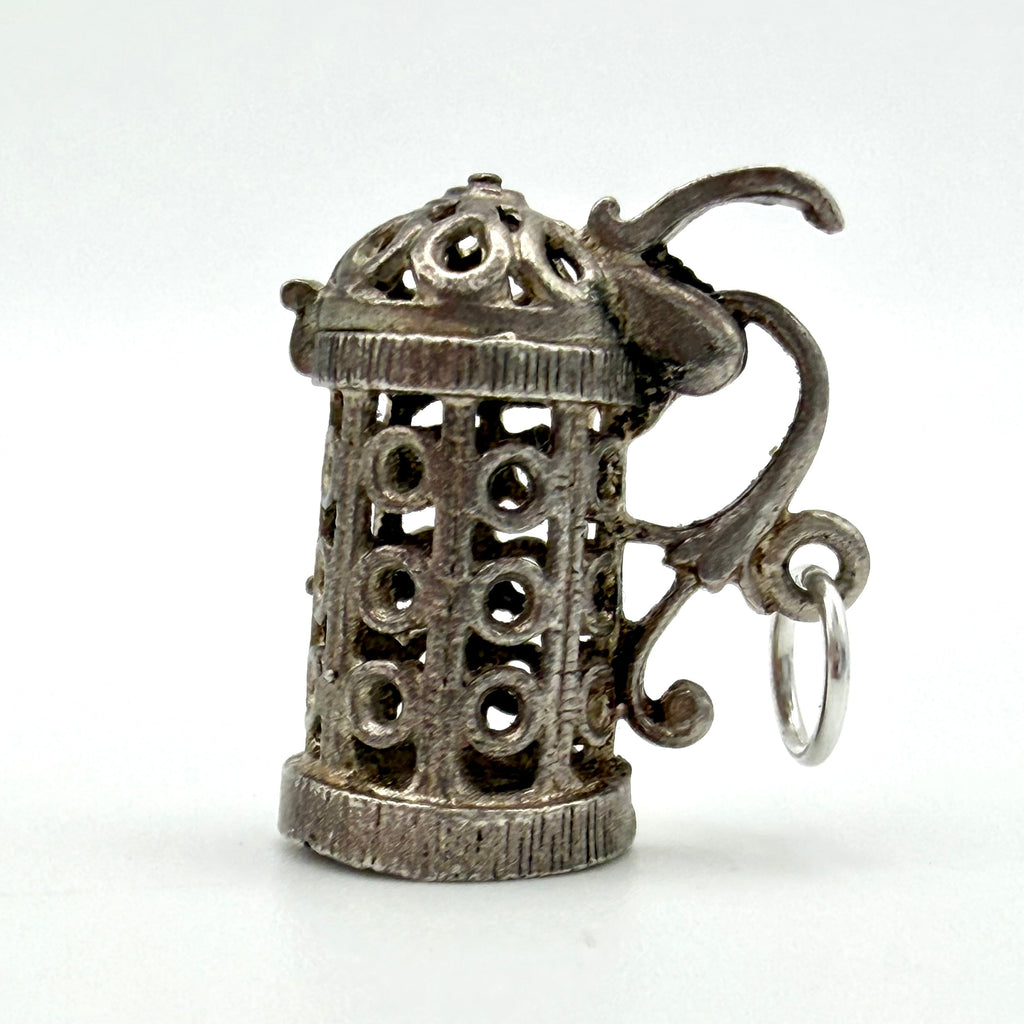Vintage Sterling Silver Ornate Tankard Charm