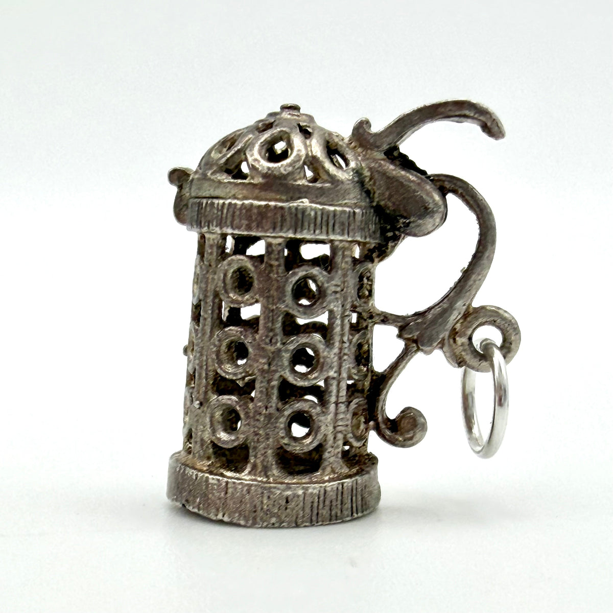 Vintage Sterling Silver Ornate Tankard Charm
