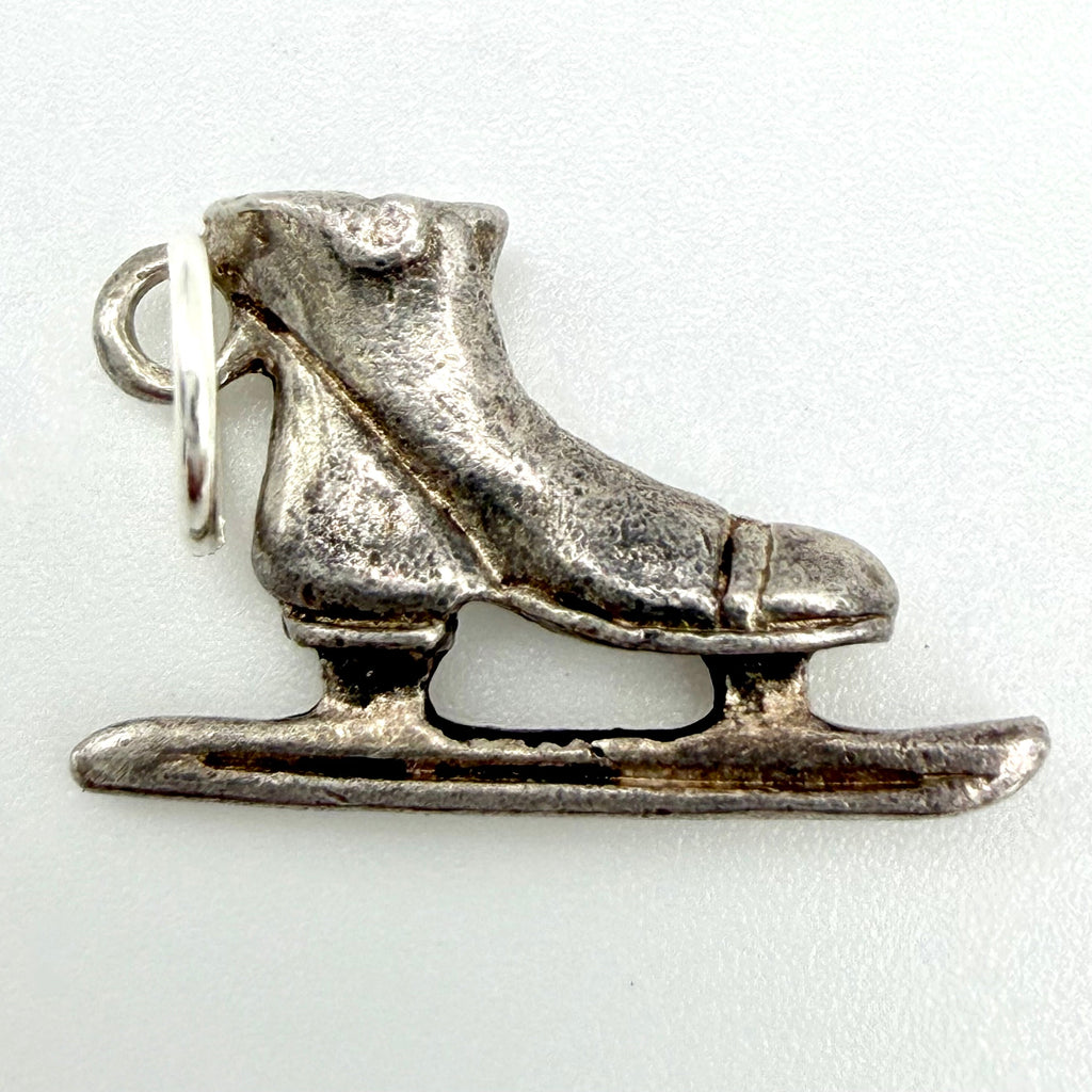 Vintage 925 Sterling Silver Ice Skate Charm