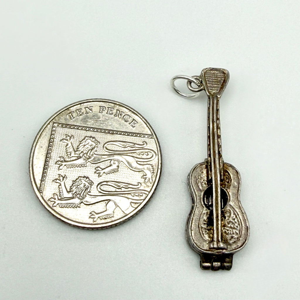 Vintage Sterling Silver Spanish Guitar Charm