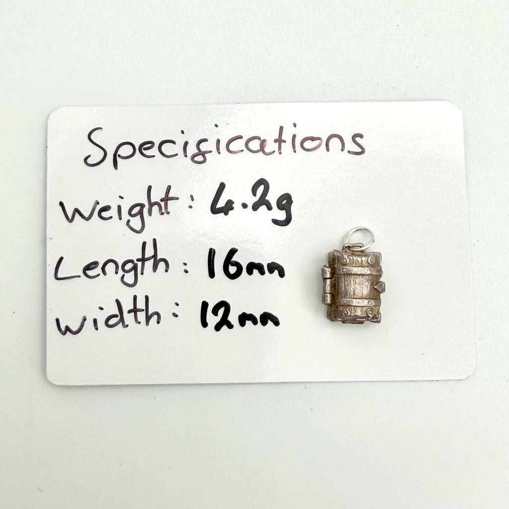 Vintage Sterling Silver Treasure Chest Charm