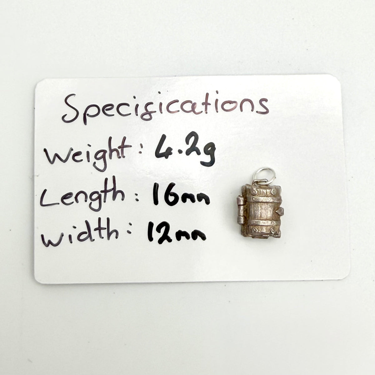 Vintage Sterling Silver Treasure Chest Charm