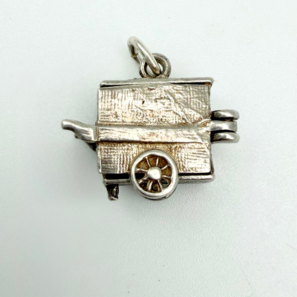 Vintage 925 Sterling Silver Organ Grinder Charm - Pats Silver