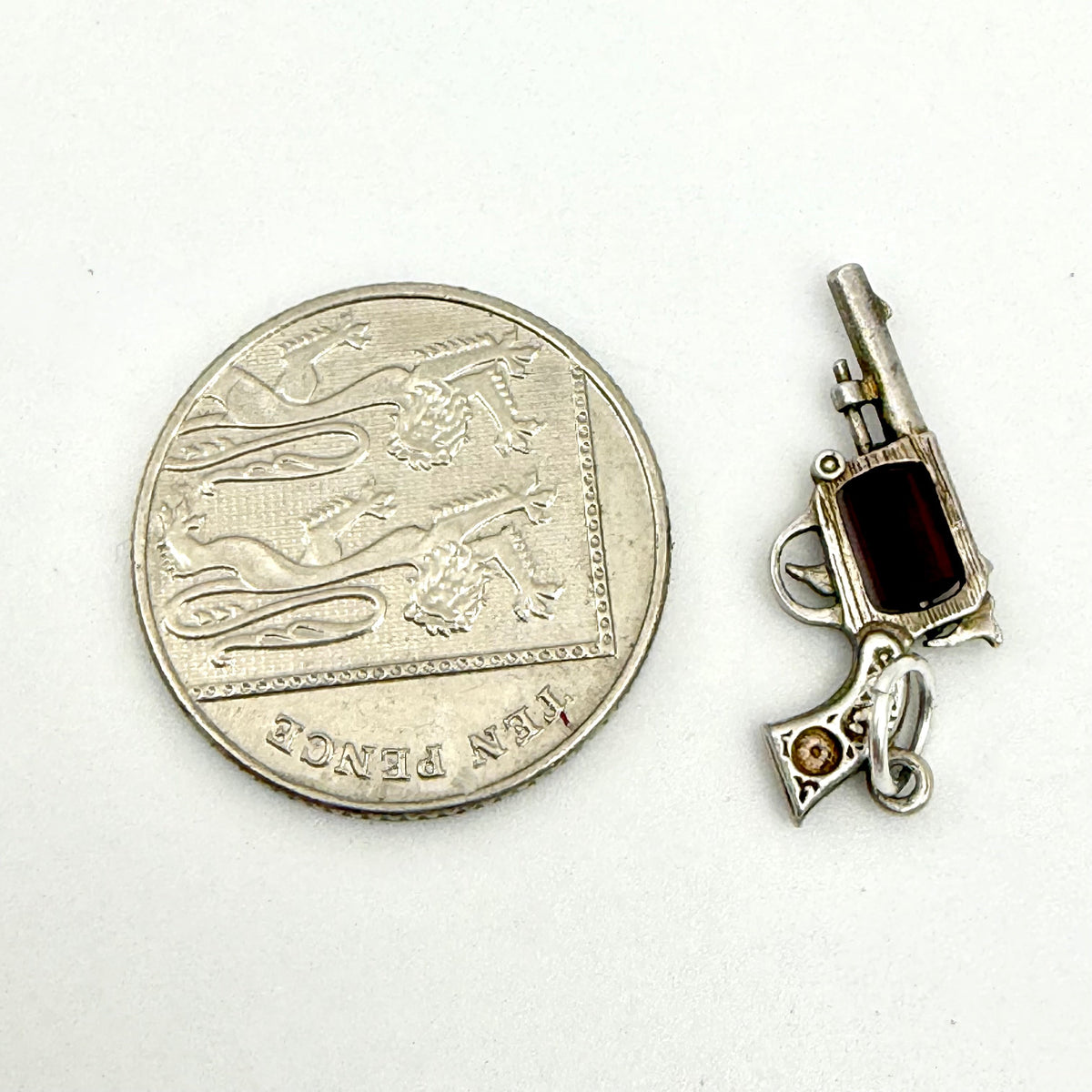 Vintage Sterling Silver revolver Charm