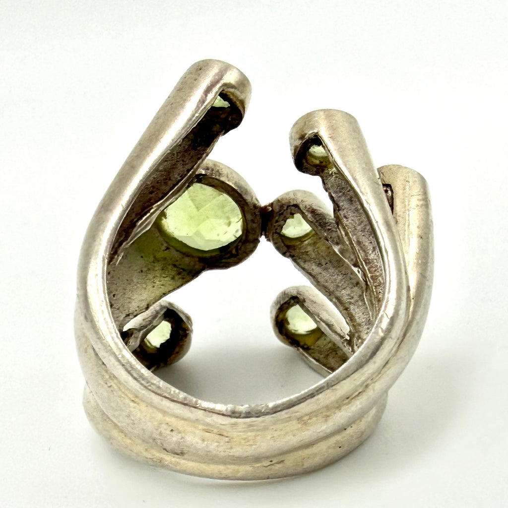 Vintage Sterling Silver Peridot Ring