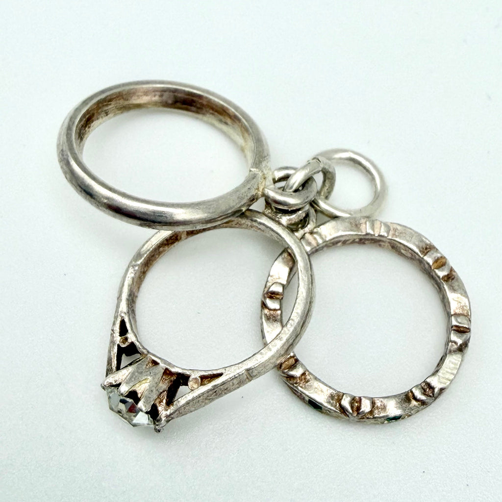 Vintage 925 Sterling Silver Rings Charm - Pats Silver