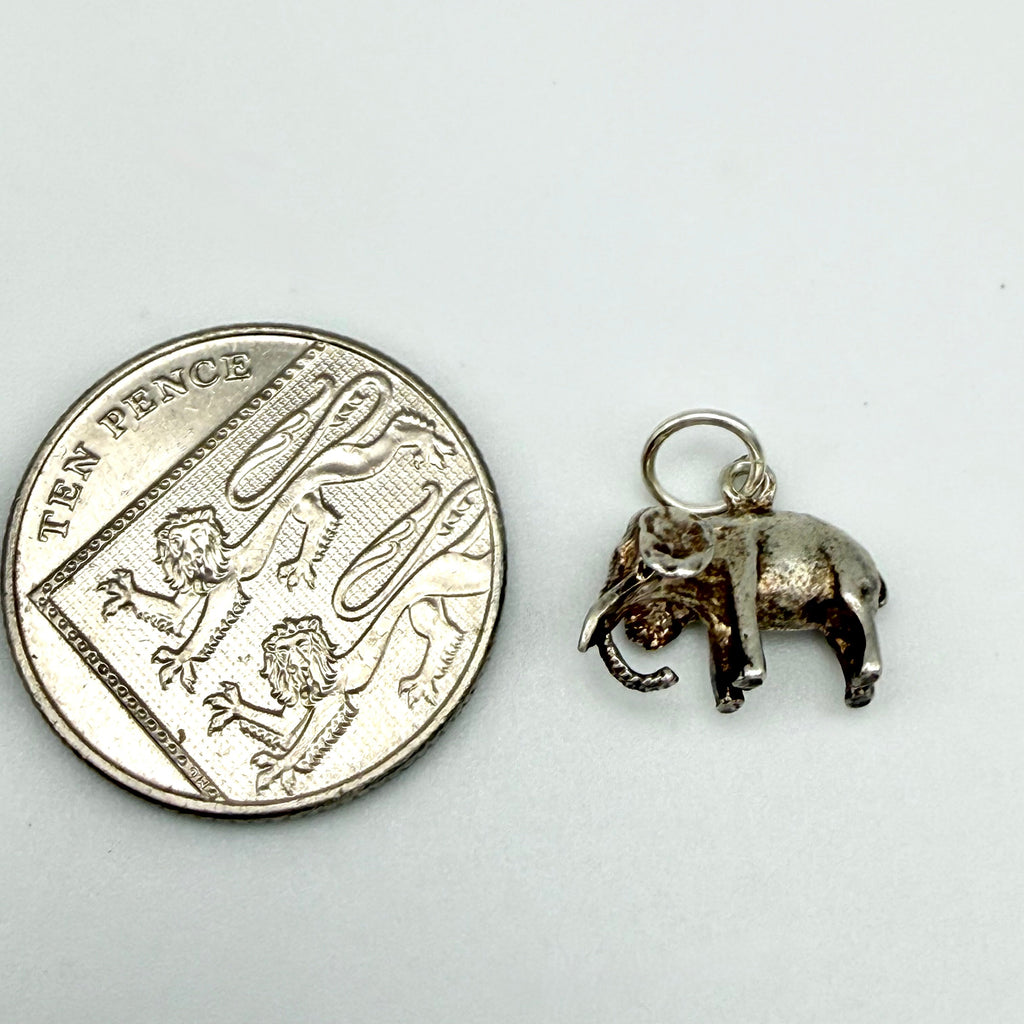 Vintage 925 Sterling Silver Elephant Charm - Pats Silver