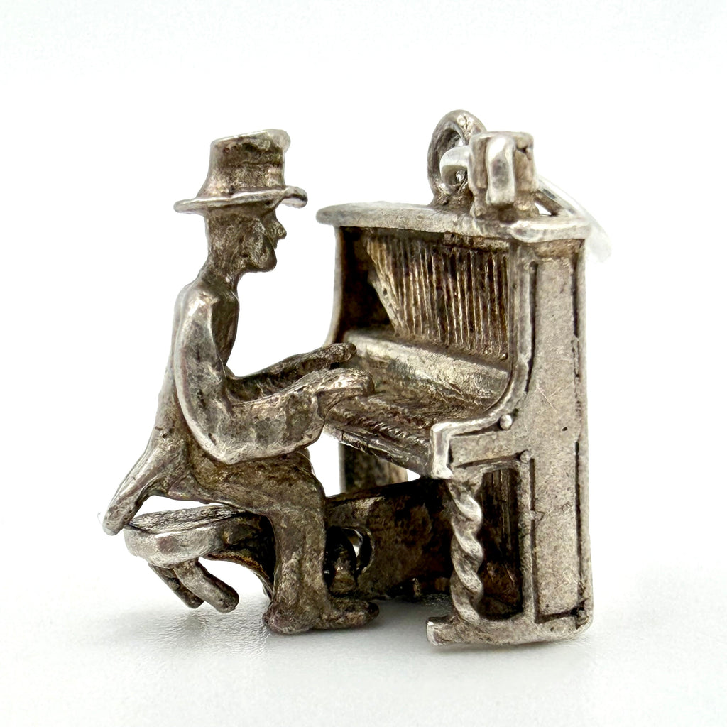 Vintage Sterling Silver Pianist Charm