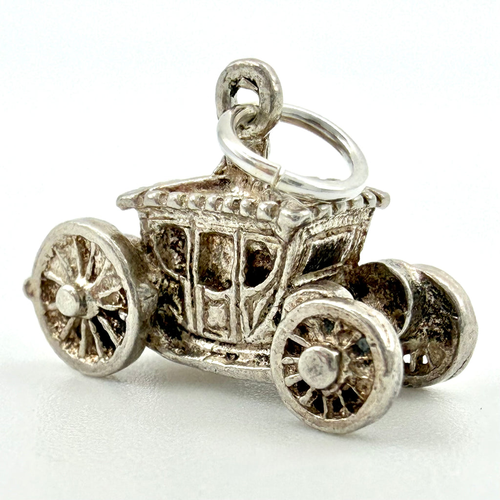Vintage 925 Sterling Silver Cinderella Carriage Charm