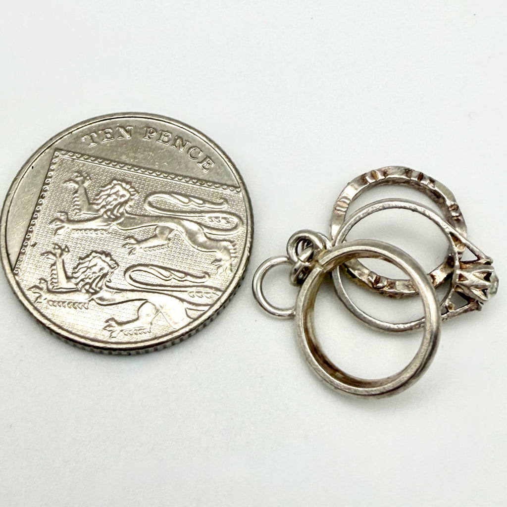 Vintage 925 Sterling Silver Rings Charm - Pats Silver