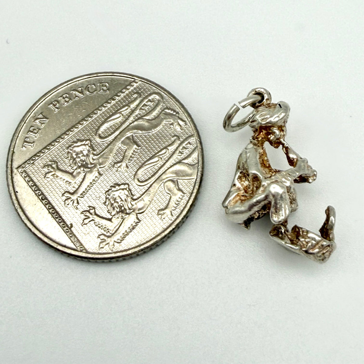 Vintage 925 Sterling Silver Snake Charmer Charm - Pats Silver