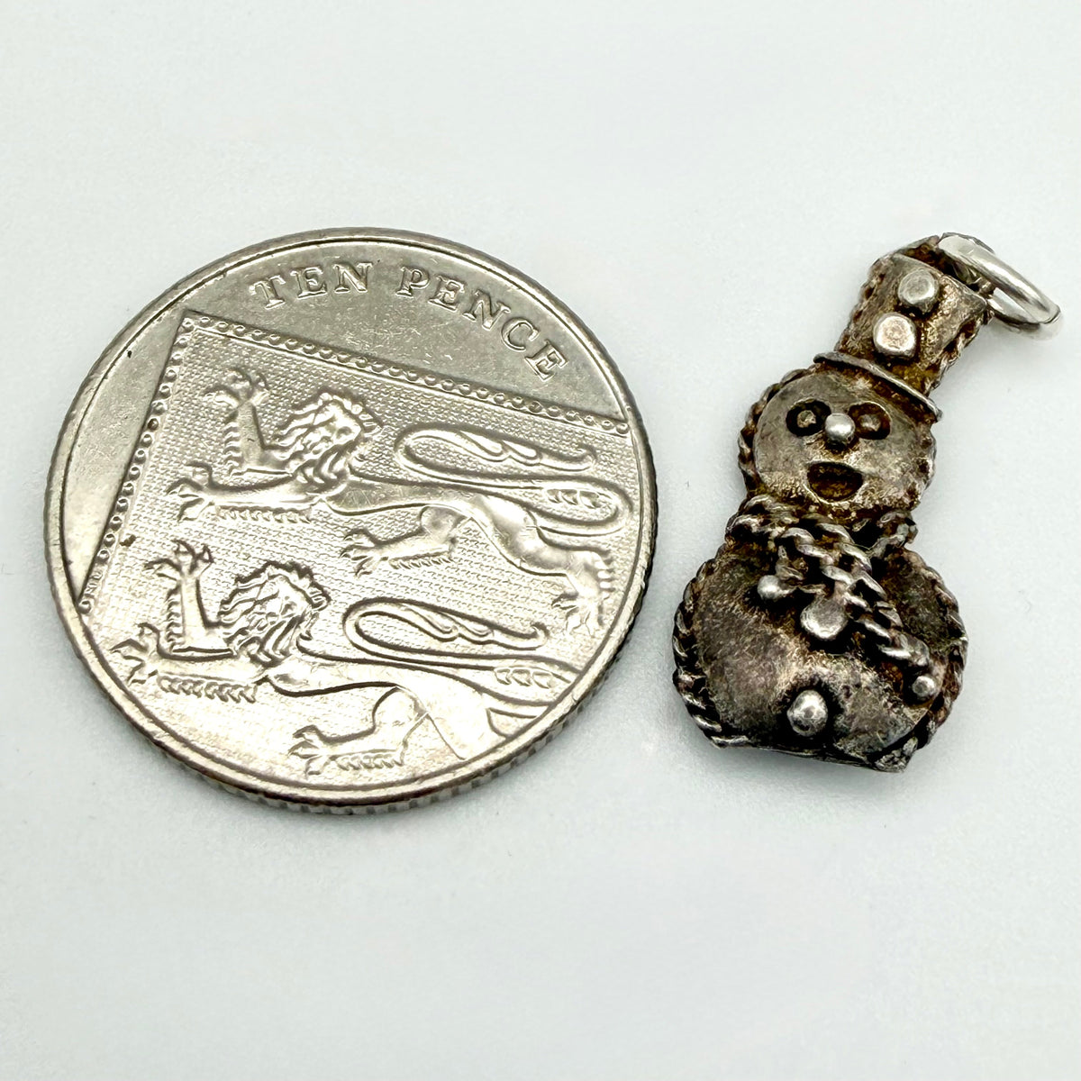 Vintage 925 Sterling Silver Snowman Charm - Pats Silver
