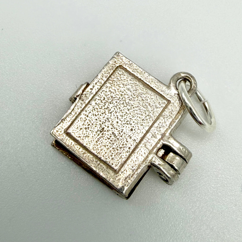 Vintage 925 Sterling Silver Bible Charm