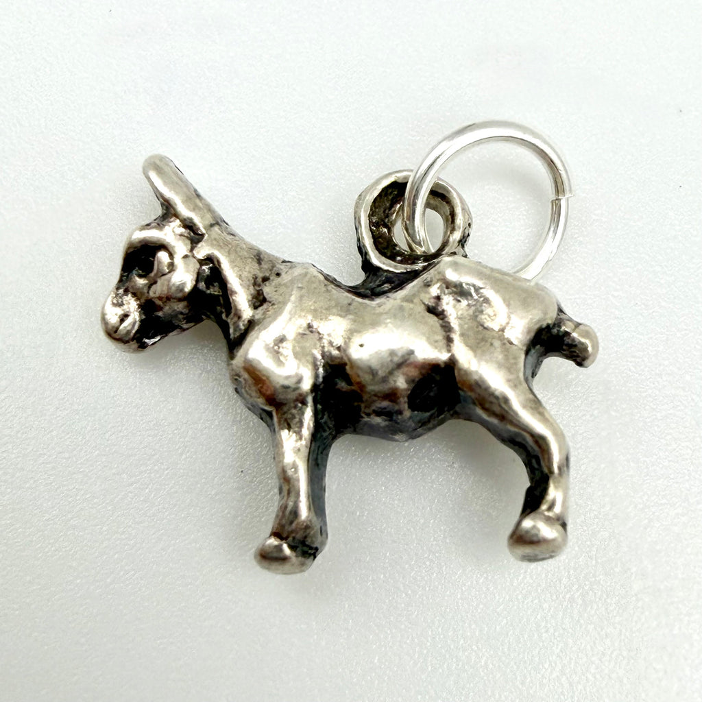 Vintage 925 Sterling Silver Donkey Charm