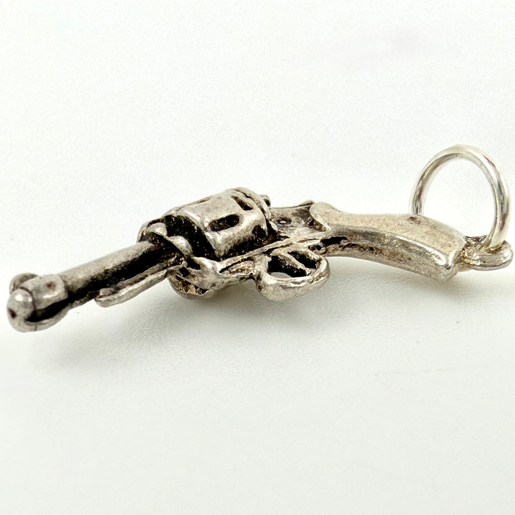 Vintage 925 Sterling Silver Revolver Charm