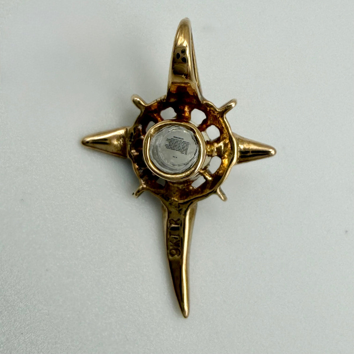 9ct Yellow Gold Lords Prayer Stanhope Cross Pendant