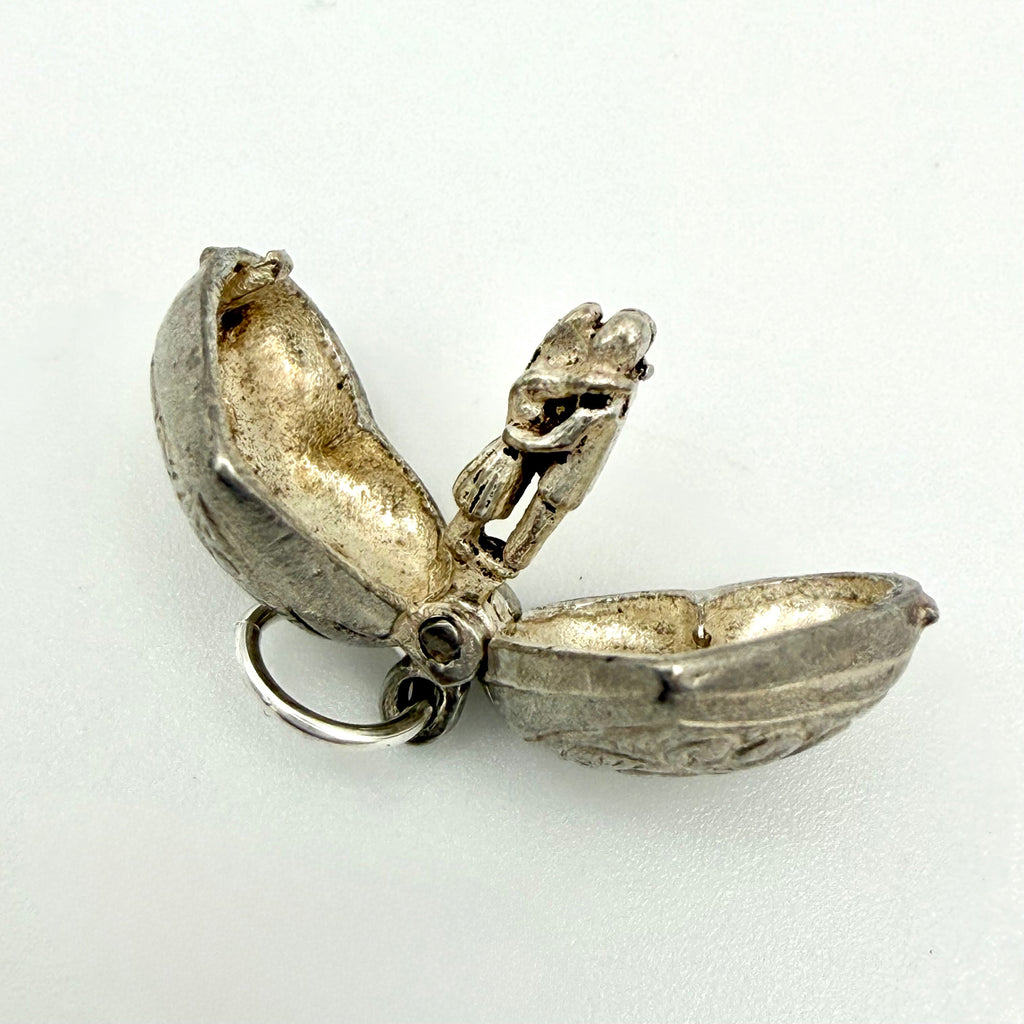 Vintage Sterling Silver couple in an opening heart Charm